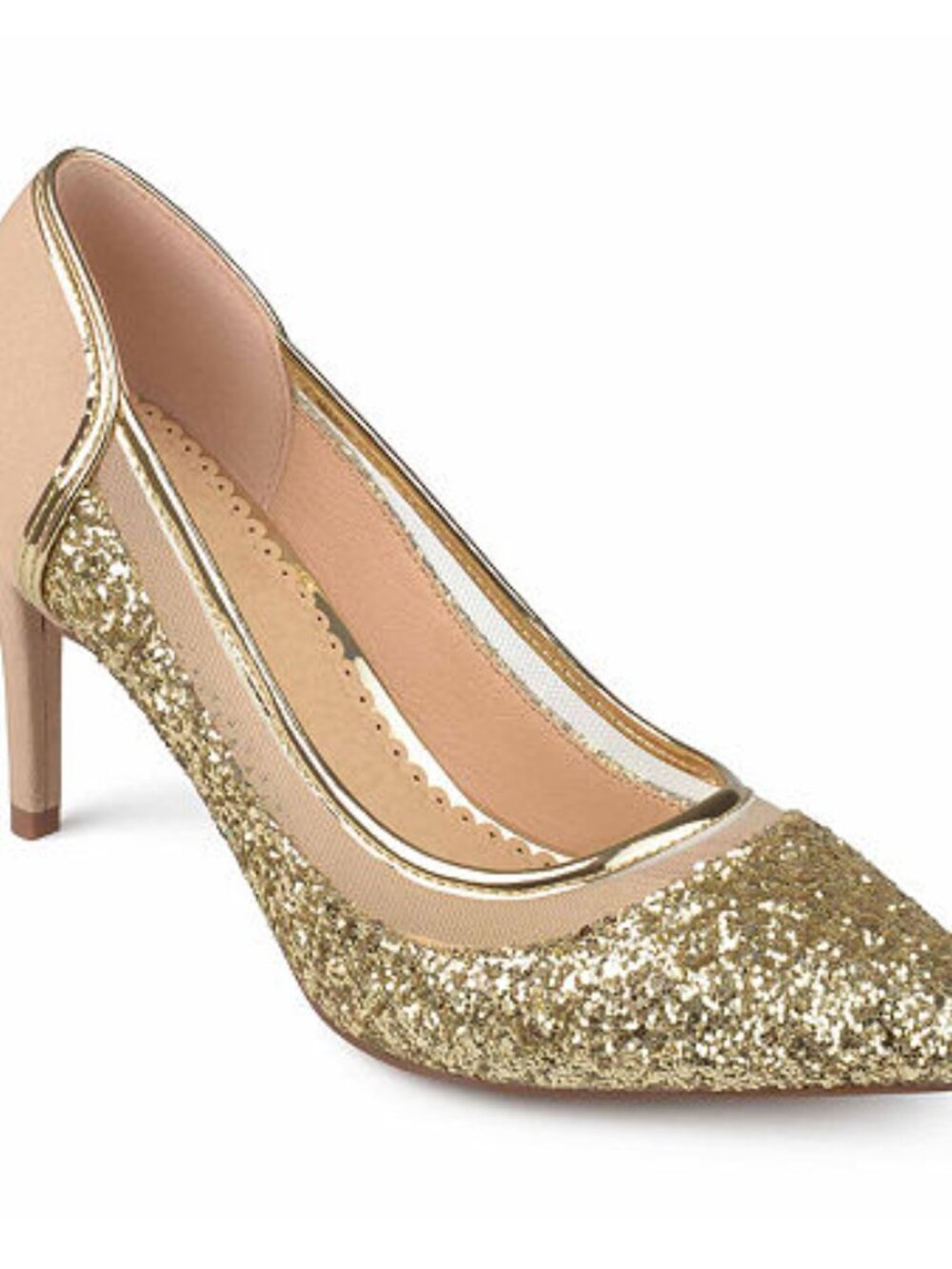 Journee Collection Kalani Heels - Gold, Size 7 - Picture 7 of 7